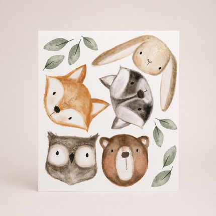 Woodland animals wall decals