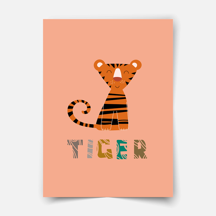 Safari animals - Tiger Fine Art Print