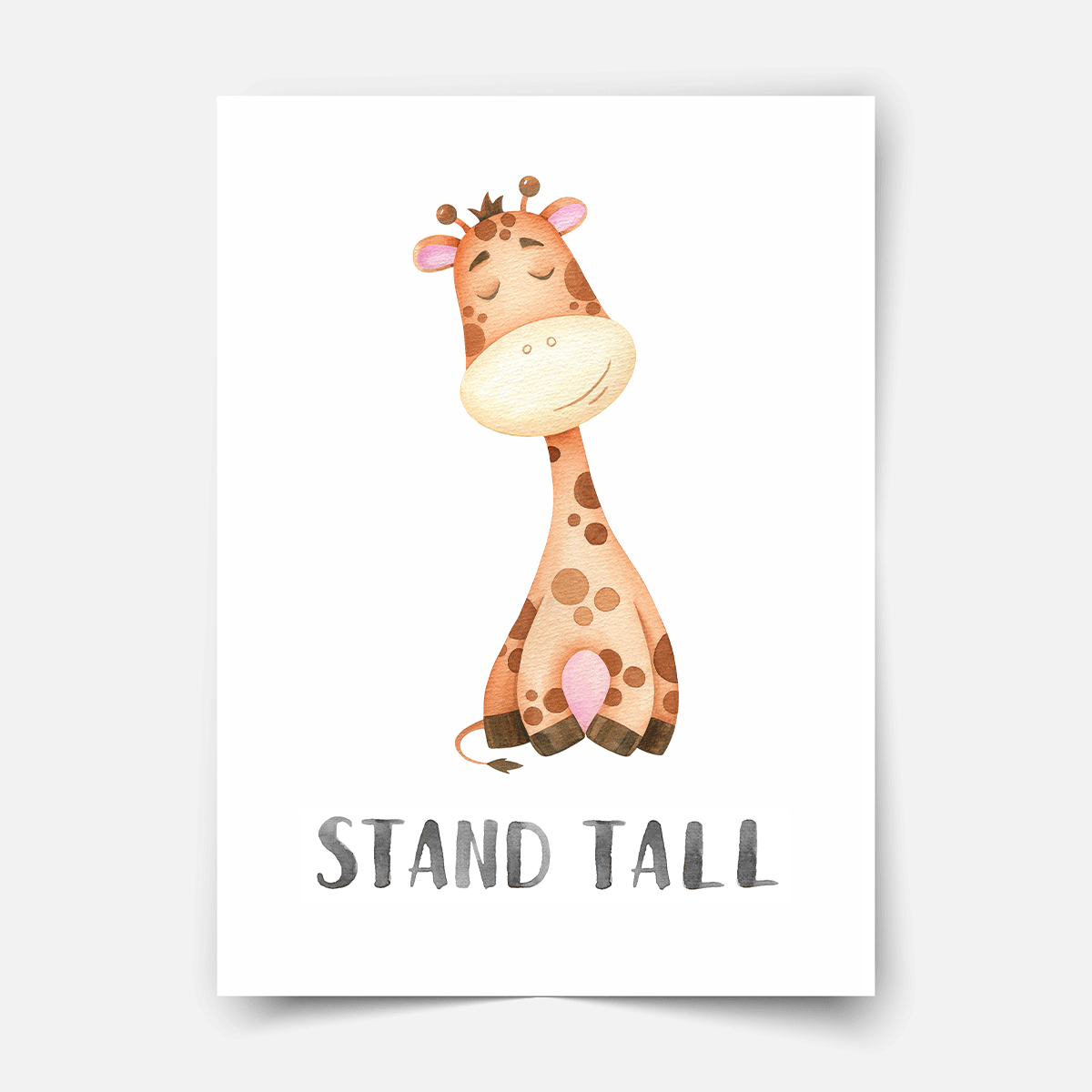 Character animals - Giraffe Fine Art Print