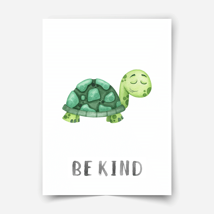Character animals - Turtle Fine Art Print