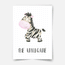 Character animals - Zebra Fine Art Print
