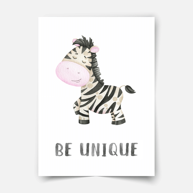 Character animals - Zebra Fine Art Print