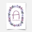 Pastel flowers (lavender/purple) - personalised Fine Art Print