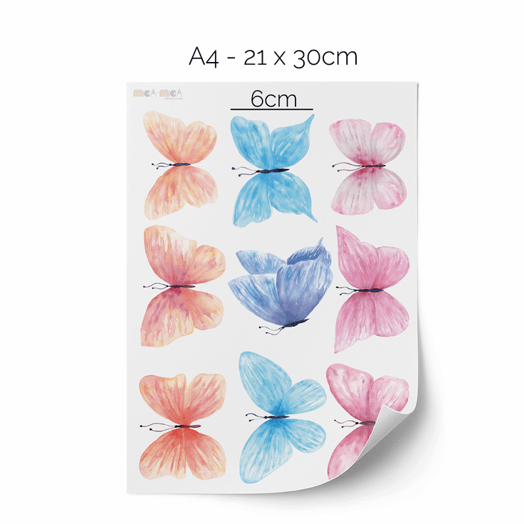Butterfly wall stickers - Colourful