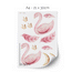Swan wall stickers - Moonlight swans