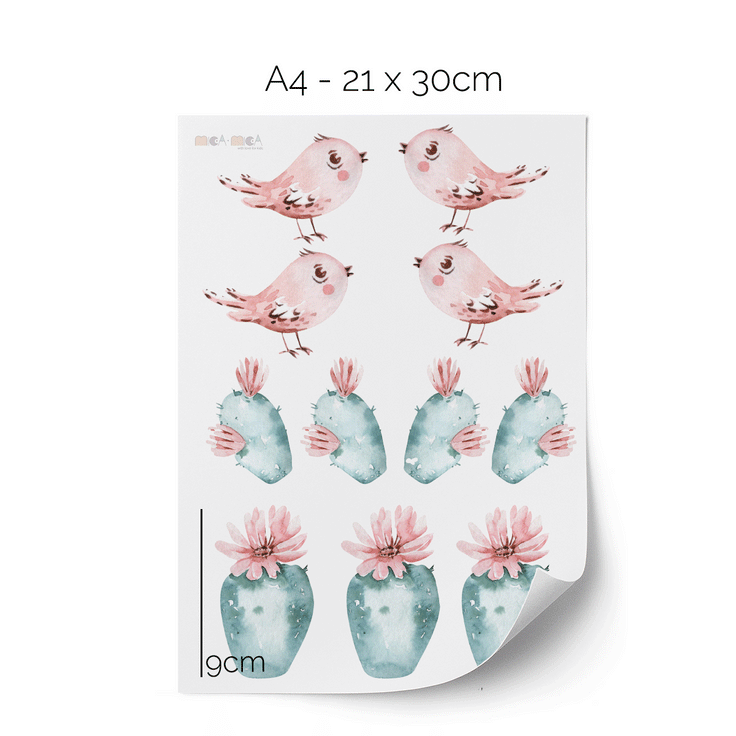 Bird wall stickers - Tropical enchantment