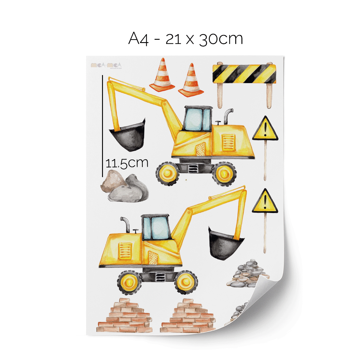 Digger wall stickers