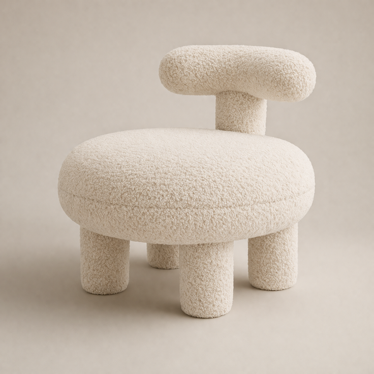 Children’s Pouf in Soft Lamb Wool