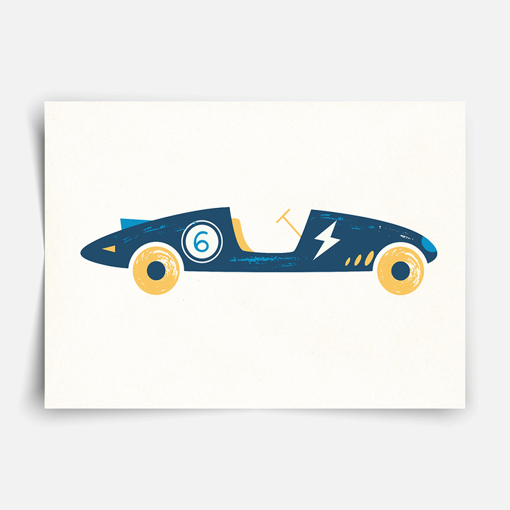 Classic race cars - Fine Art Print