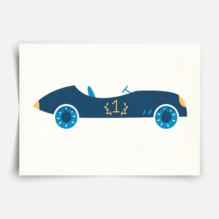 Classic race cars - Fine Art Print