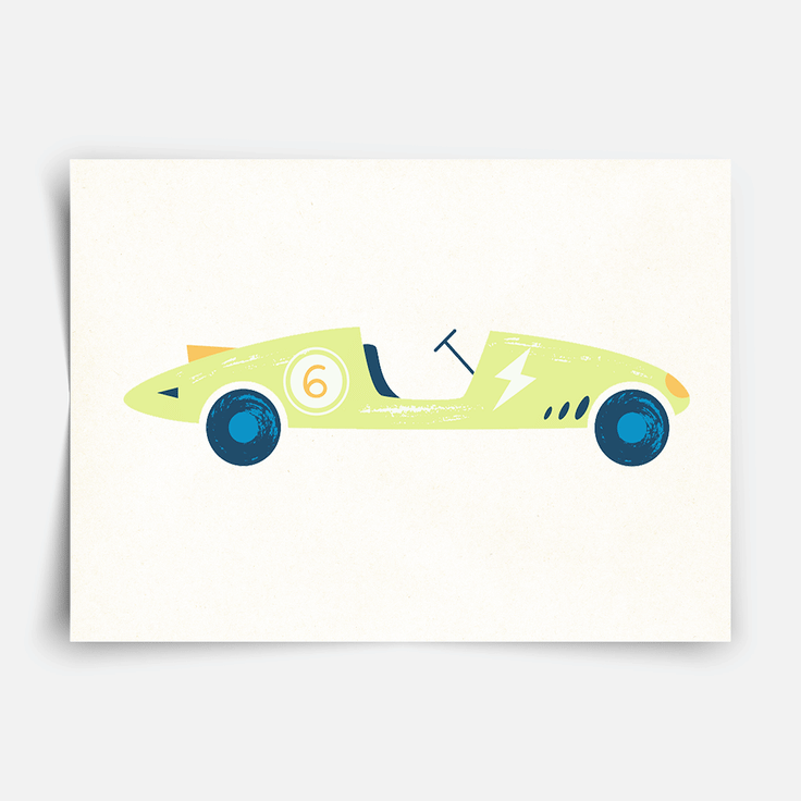 Classic race cars - Fine Art Print