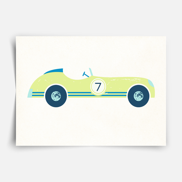 Classic race cars - Fine Art Print