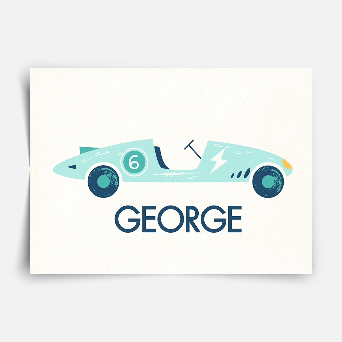 Classic race cars - Personalised Fine Art Print
