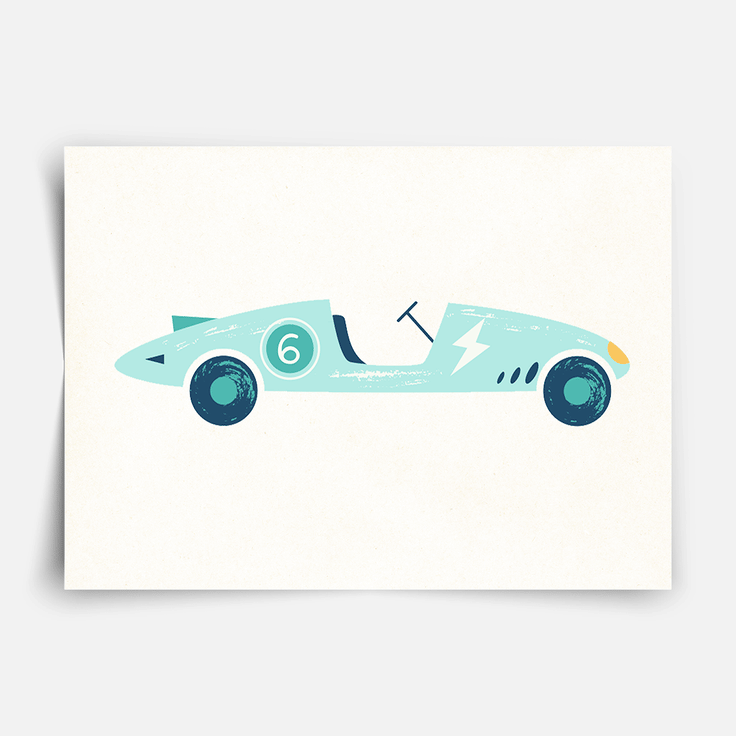 Classic race cars - Fine Art Print