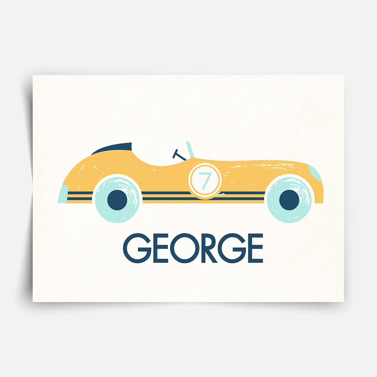 Classic race cars - Personalised Fine Art Print