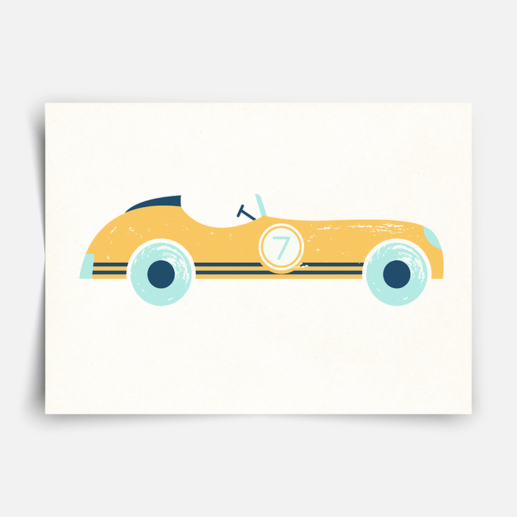 Classic race cars - Fine Art Print