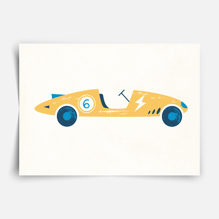 Classic race cars - Fine Art Print