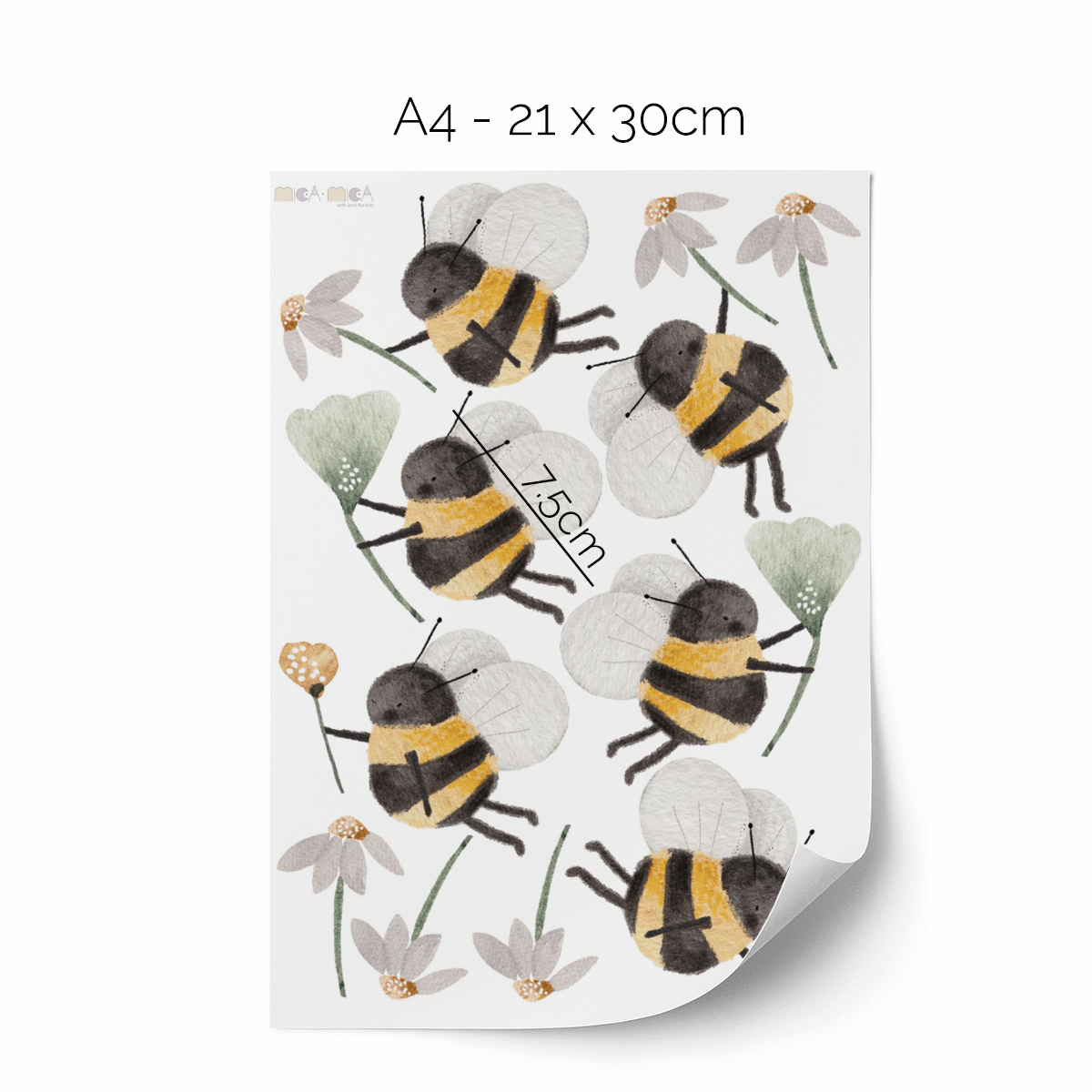 Wall stickers - Bees & daisies