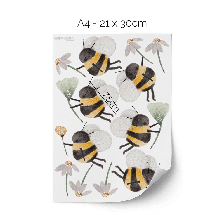 Wall stickers - Bees & daisies