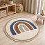 Round Kids Rainbow Rug