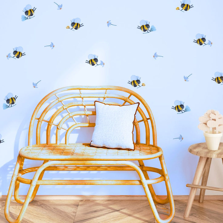 Wall stickers - Bees & daisies