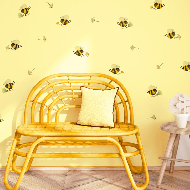 Wall stickers - Bees & daisies