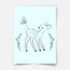 Deer With Butterfly Print