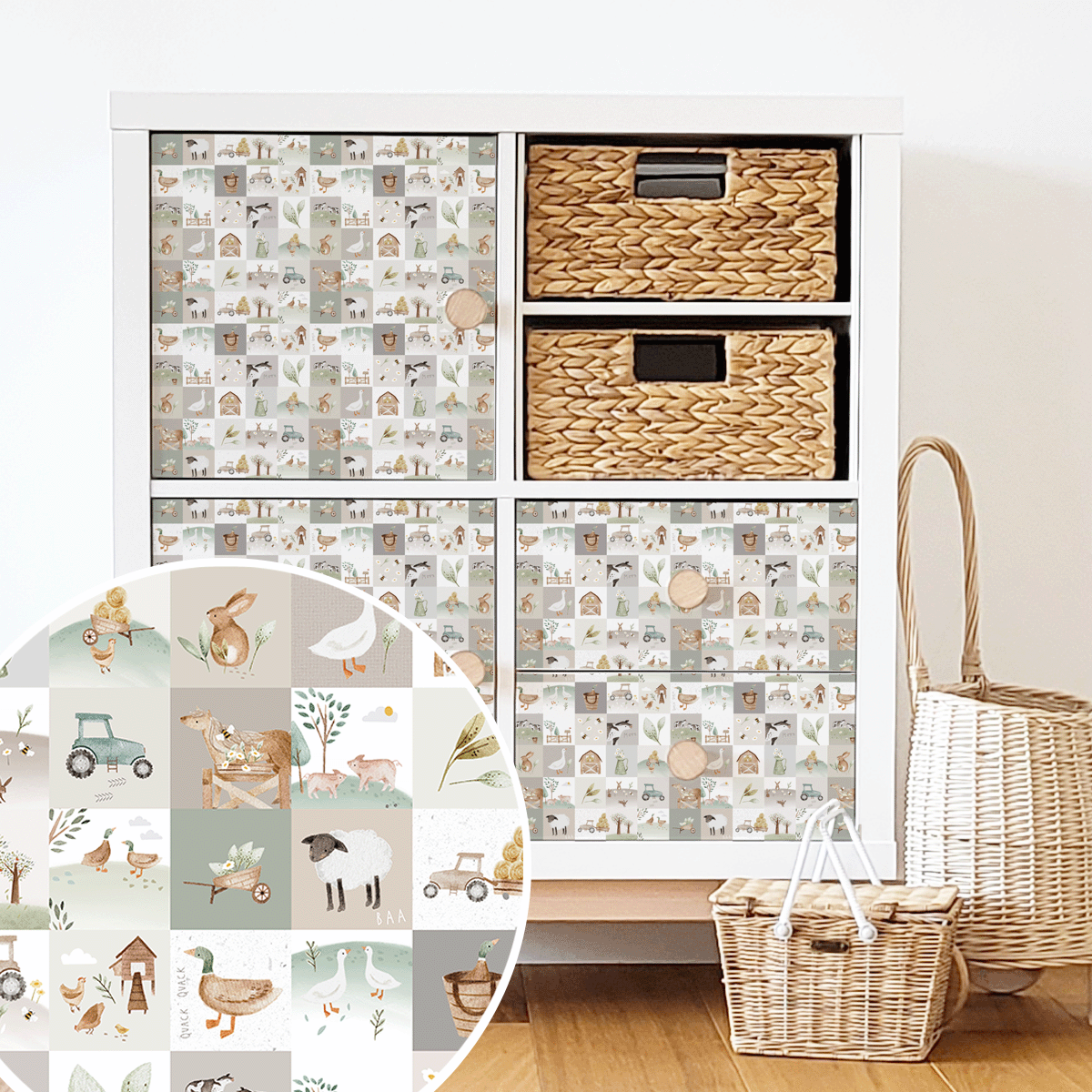 Furniture wrap - Animal farm quilt