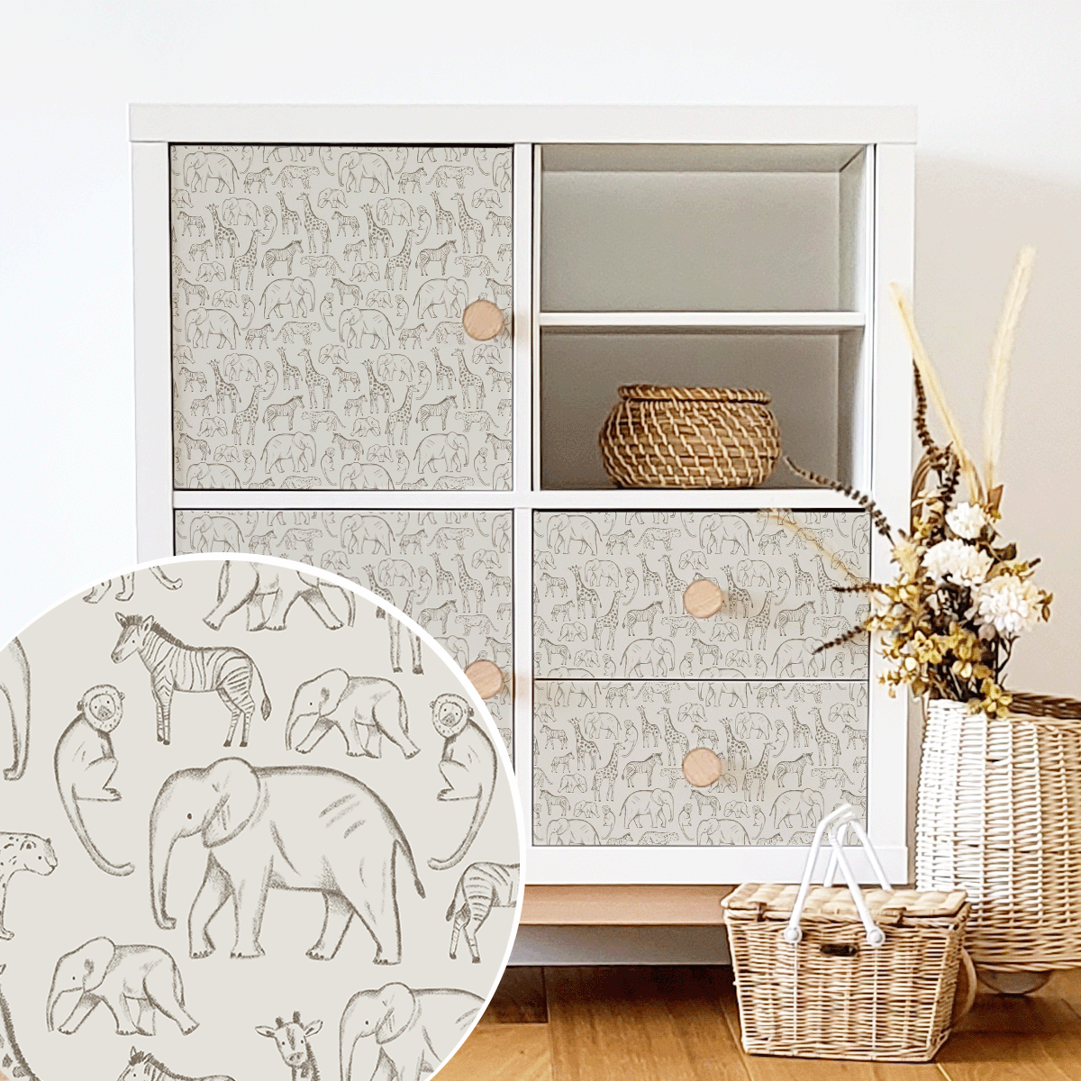 Furniture wrap - Newspaper Animals