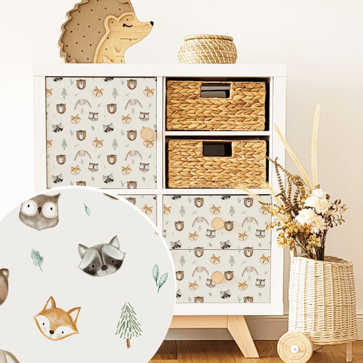 Furniture wrap - Cute Train & Nature