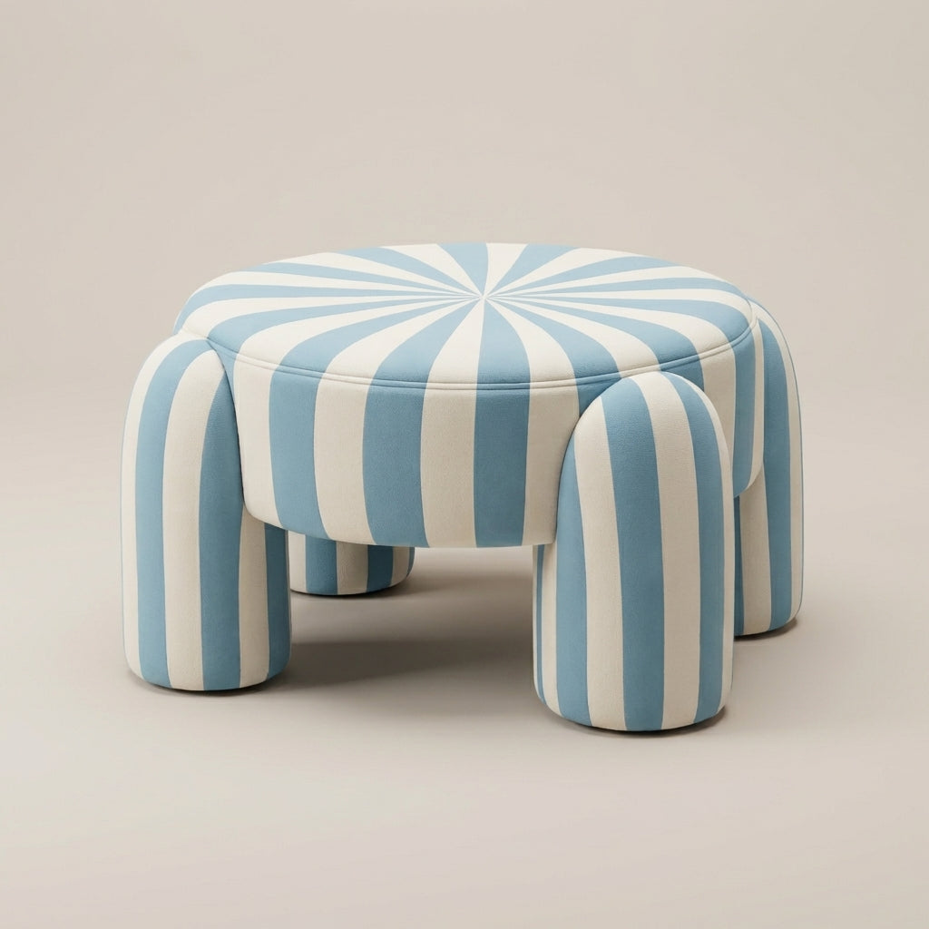 Candy Stripe Kids Pouf