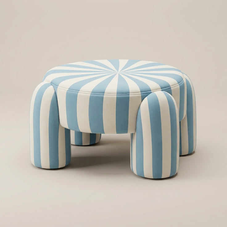Candy Stripe Kids Pouf
