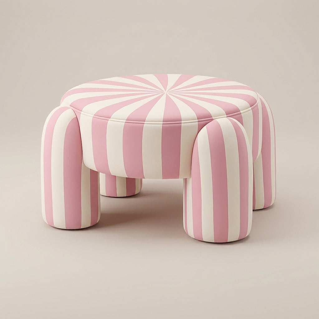 Candy Stripe Kids Pouf
