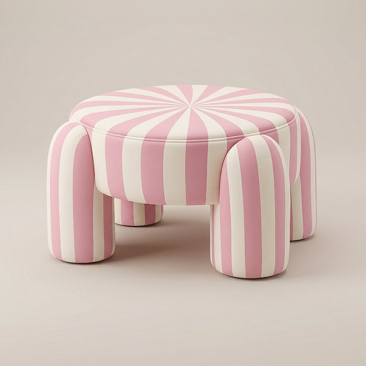 Candy Stripe Kids Pouf