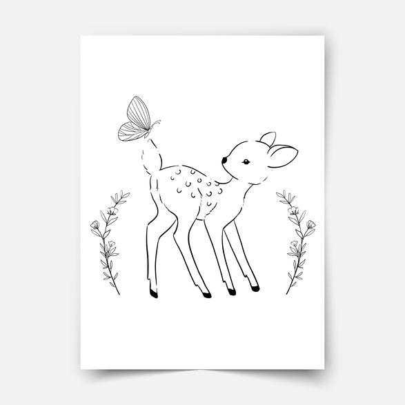 Hand-Drawn Forest Animals