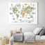 Watercolour world map - Fine Art Print