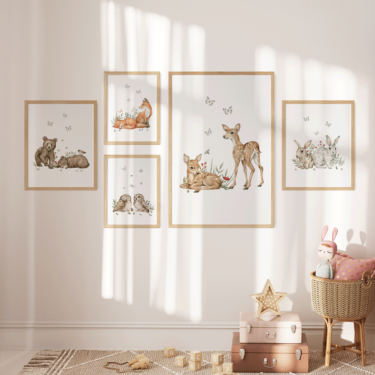Magical forest - Foxes print