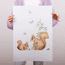 Magical forest print - Squirrels
