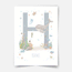 Personalised print - ABC Letters - Magical ocean (blue)