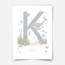 Personalised print - ABC Letters - Magical ocean (blue)