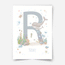 Personalised print - ABC Letters - Magical ocean (blue)