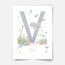 Personalised print - ABC Letters - Magical ocean (blue)