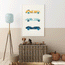 Classic race cars trio Fine Art Print