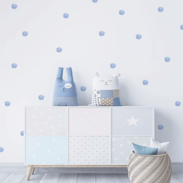 Pastel Blue Dots stickers