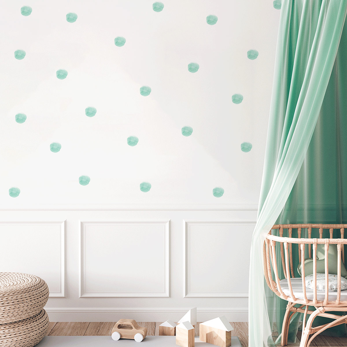 Mint Dot wall stickers