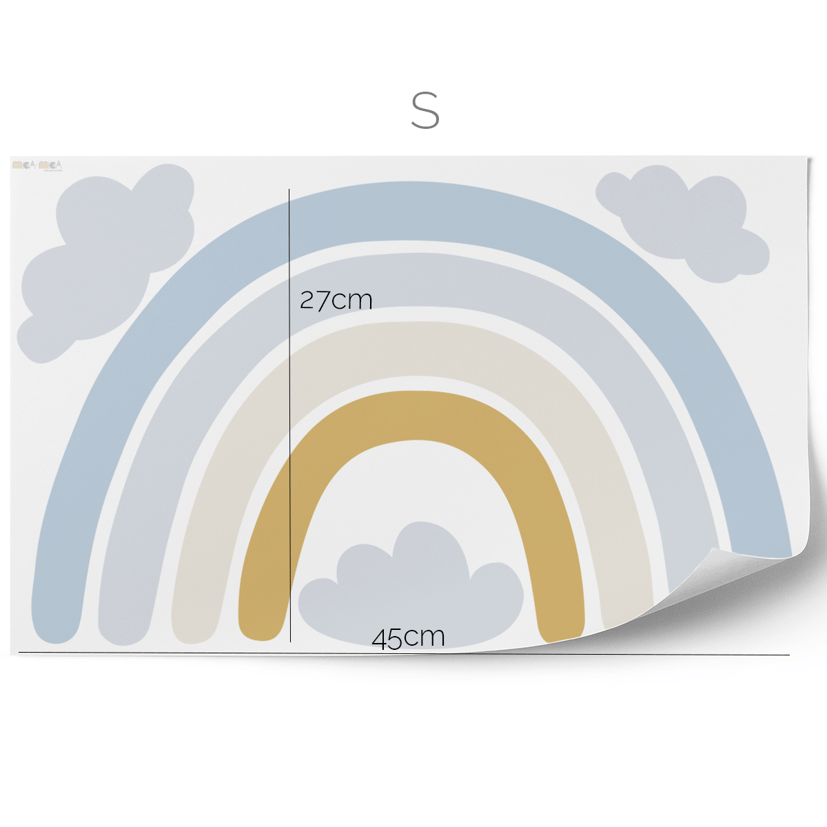 Rainbow wall sticker Mustard