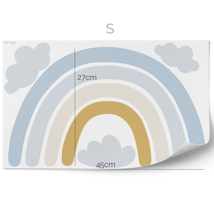 Rainbow wall sticker Mustard