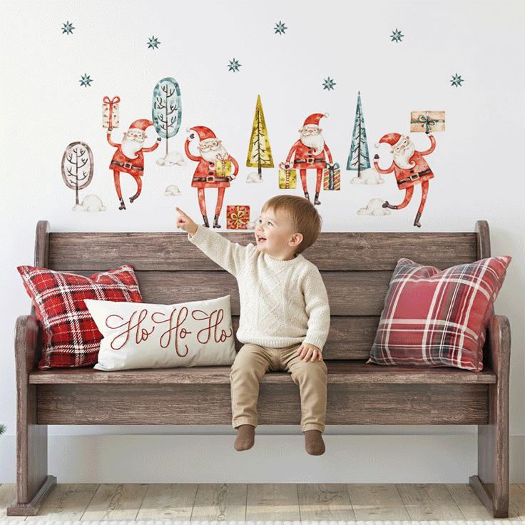 Christmas Santa Claus stickers