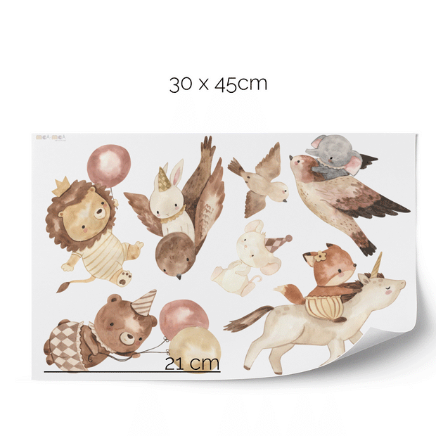 Magical animal wall stickers