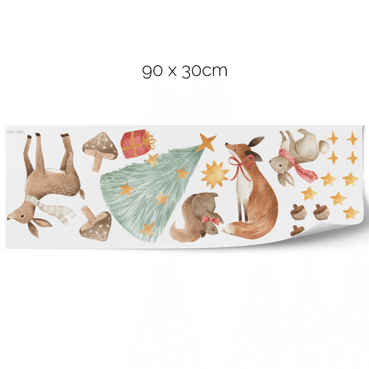 Christmas Winter animals stickers